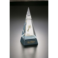 Lucite Pyramid Embedment Award w/ Blue Base